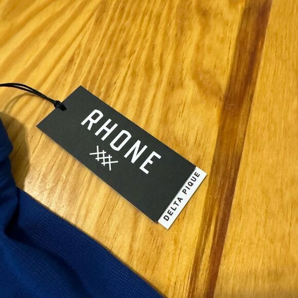 NWT RHONE Delta Pique Polo Self Cooling Navy Blue Men’s XXL Performance Golf (1) - Picture 3 of 9